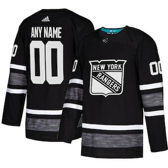 Custom New York Rangers Jersey Name And Number 2019 Black NHL All-Star Game Parley