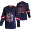 Custom New York Rangers Jersey Name And Number 2020-21 Navy Alternate Player NHL