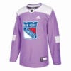 Custom New York Rangers Jersey Name And Number Purple Pink Hockey Fights Cancer Practice