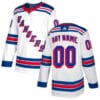 Custom New York Rangers Jersey Name And Number White