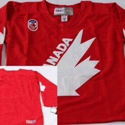 Custom Olympics Canada Jersey Name And Number 1991 Red