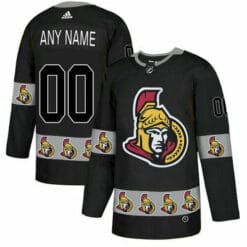 Custom Ottawa Senators Jersey Name And Number Black Team Logos Fashion