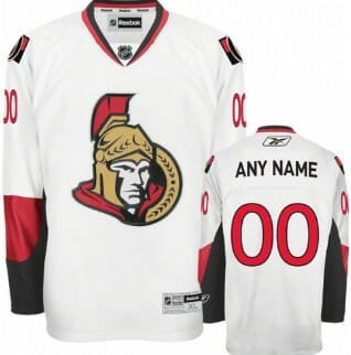 Custom Ottawa Senators Jersey Name And Number White