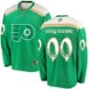 Custom Philadelphia Flyers Jersey Name And Number 2019 Green St. Patrick's Day