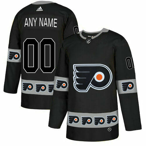 Custom Philadelphia Flyers Jersey Name And Number Black Team Logos Fashion
