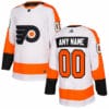 Custom Philadelphia Flyers Jersey Name And Number White 1