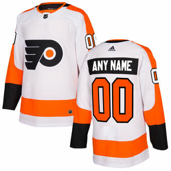 Custom Philadelphia Flyers Jersey Name And Number White 1