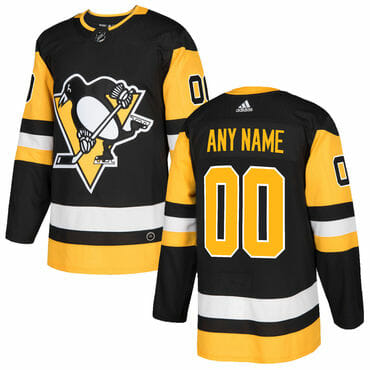 Custom Pittsburgh Penguins Jersey Name And Number Black Alternate NHL