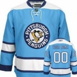Custom Pittsburgh Penguins Jersey Name And Number Light Blue