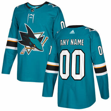 Custom San Jose Sharks Jersey Name And Number 2017-2018 Blue NHL Hockey