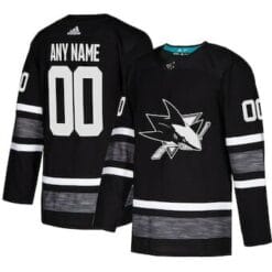 Custom San Jose Sharks Jersey Name And Number 2019 Black NHL All-Star Game Parley