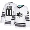 Custom San Jose Sharks Jersey Name And Number 2019 White NHL All-Star Game Parley