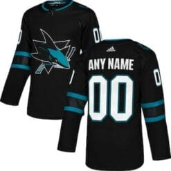 Custom San Jose Sharks Jersey Name And Number Black Alternate