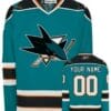 Custom San Jose Sharks Jersey Name And Number Blue