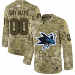 Custom San Jose Sharks Jersey Name And Number Camo