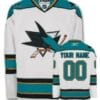 Custom San Jose Sharks Jersey Name And Number White