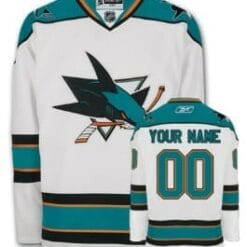 Custom San Jose Sharks Jersey Name And Number White