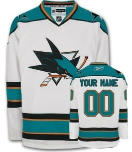 Custom San Jose Sharks Jersey Name And Number White