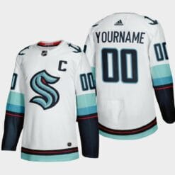 Custom Seattle Kraken Jersey Name And Number 2021-22 White Away NHL