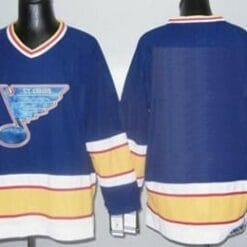 Custom St Louis Blues Jersey Name And Number Blue CCM