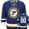 Custom St Louis Blues Jersey Name And Number Blue Third