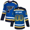 Custom St Louis Blues Jersey Name And Number Royal Drift Fashion