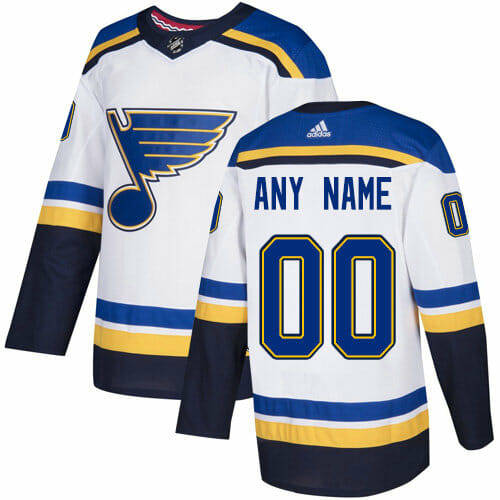 Custom St Louis Blues Jersey Name And Number White NHL