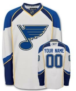 Custom St Louis Blues Jersey Name And Number White