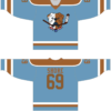 Custom Sudbury Bulldogs Jersey #69 Shore Blue Hockey