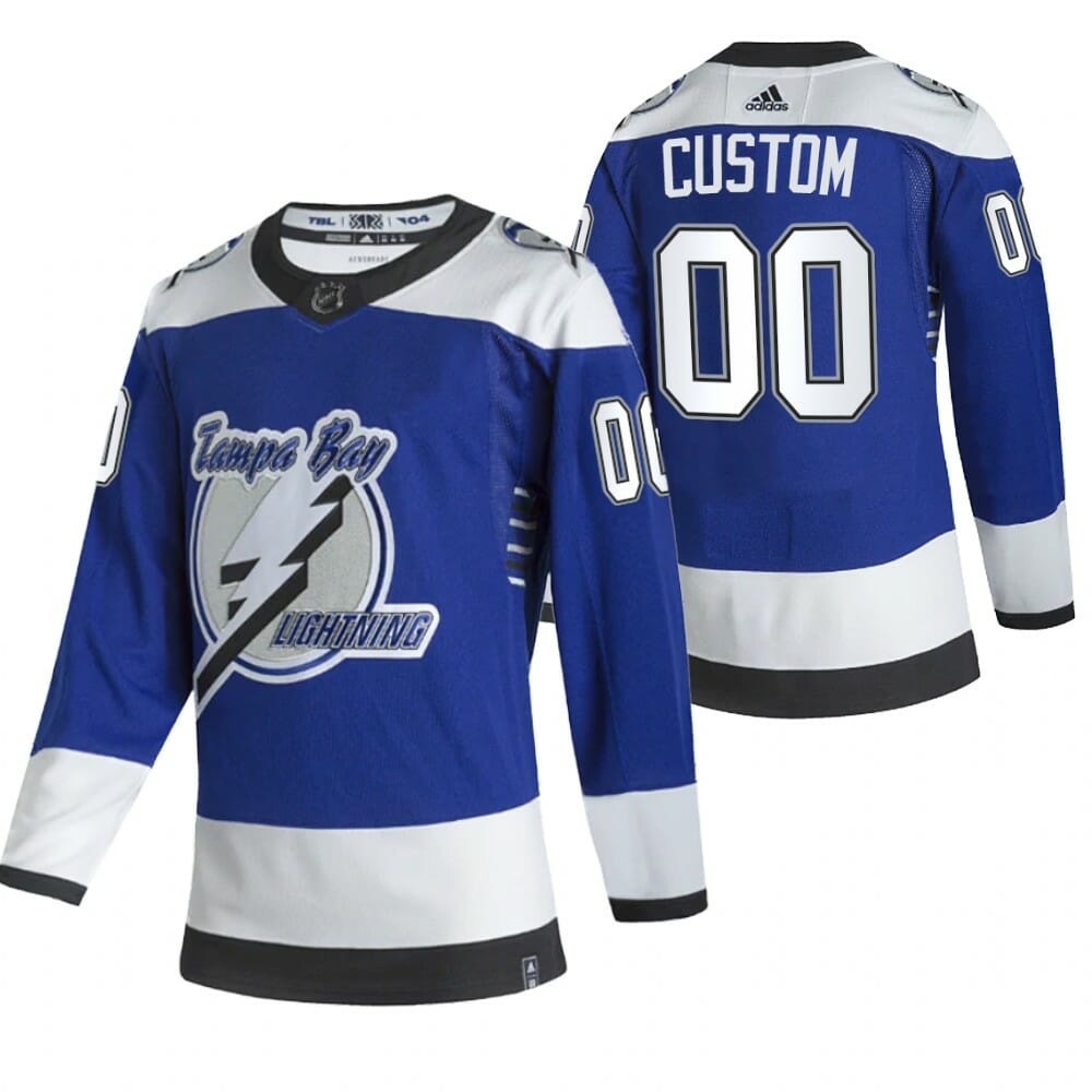 Custom Tampa Bay Lightning Jersey Name And Number 2020-21 Blue Alternate Player NHL