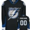 Custom Tampa Bay Lightning Jersey Name And Number Black