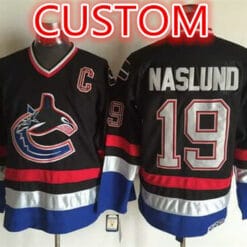 Custom Vancouver Canucks Jersey Name And Number 2003-04 Black CCM Vintage Throwback