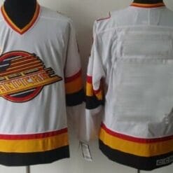 Custom Vancouver Canucks Jersey Name And Number White CCM