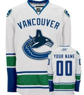 Custom Vancouver Canucks Jersey Name And Number White