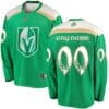 Custom Vegas Golden Knights Jersey Name And Number 2019 Green St. Patrick's Day