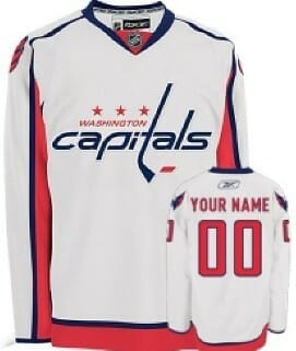 Custom Washington Capitals Jersey Name And Number White