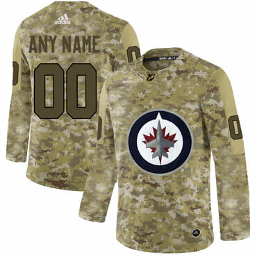 Custom Winnipeg Jets Jersey Name And Number Camo