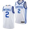 Kentucky Wildcats Tre Mitchell Jersey #2 College Basketball White 2022-23