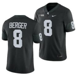 Michigan State Spartans Jalen Berger Jersey #8 College Football Black 2023 Game