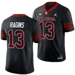 Oklahoma Sooners Zion Ragins Jersey #13 Alternate Game Anthracite Football