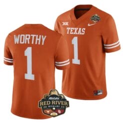 Texas Longhorns Xavier Worthy Jersey #1 2023 Allstate Red River Rivalry Orange Football