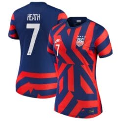 Tobin Heath Jersey Team USA 2021-22 Away Vapor Match Blue