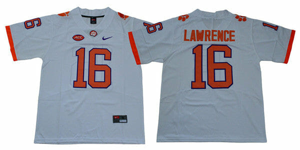 Clemson Tigers Trevor Lawrence Jersey #16 College Football White