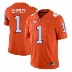 Clemson Tigers Will Shipley Jersey #1 College Football Orange