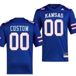 Custom Kansas Jayhawks Jersey Name and Number Royal College Football 2023