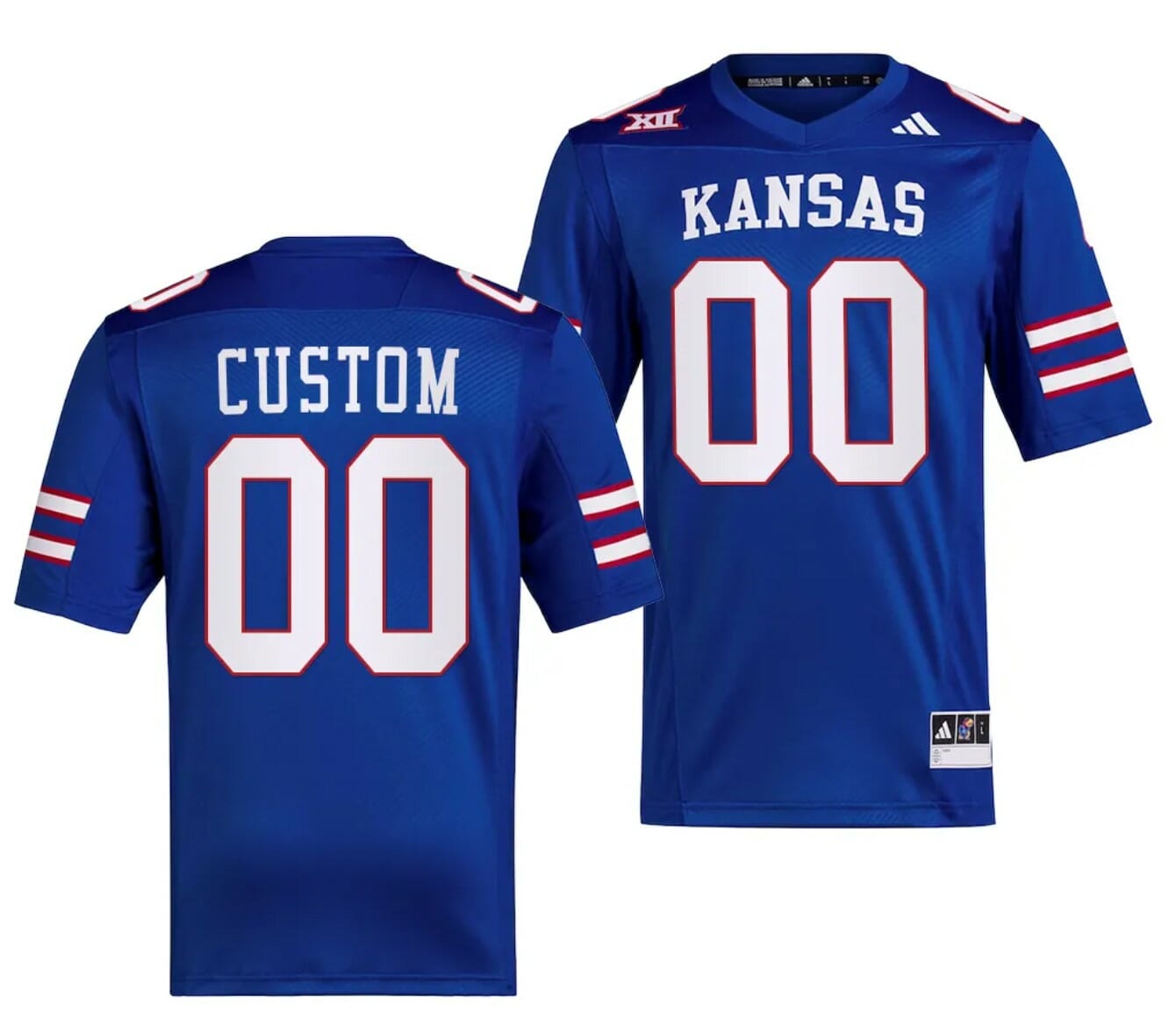 Custom Kansas Jayhawks Jersey Name and Number Royal College Football 2023