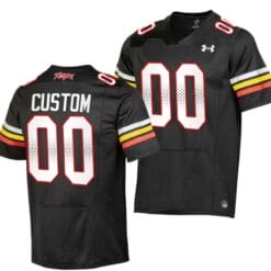 Custom Maryland Terrapins Jersey Name and Number Black College Football 2023
