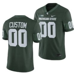 Custom Michigan State Spartans Jersey Name and Number College Football Green 2023 Game