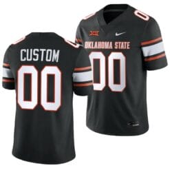 Custom Oklahoma State Jersey Name and Number College Football 2023 Game Black