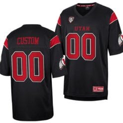 Custom Utah Utes Jersey Name and Number Throwback Black College Football 2023
